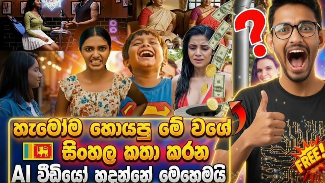 හැමෝම හොයන සිංහල කතා කරන AI වීඩියෝ හදන්නේ මෙහෙමයි!😵💯#Ai video 