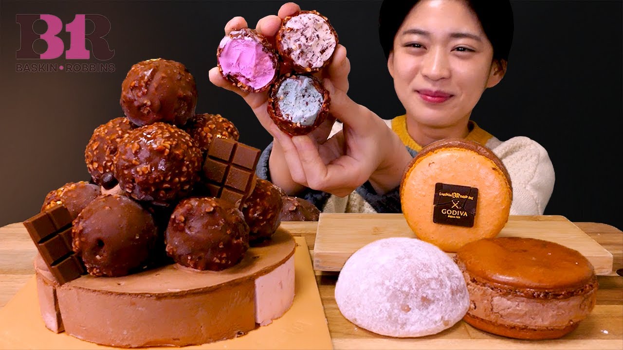 🍨고디바 신메뉴 디저트!!🍧배스킨라빈스 아이스크림 케이크와 고디바 디저트 먹방❤ | Baskin Robbins Ice cream cake & Dessert ASMR Mukbang