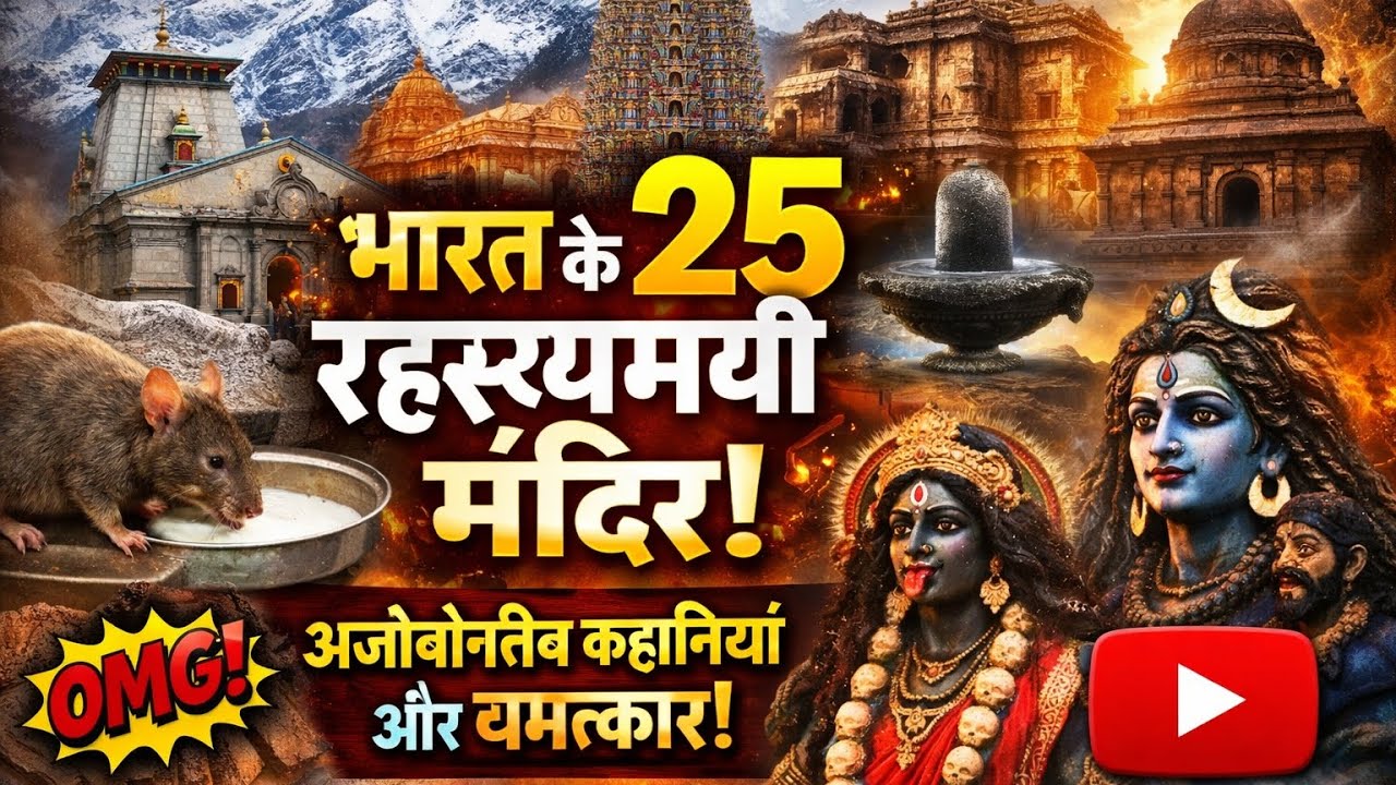 इन 25 मंदिरों का रहस्य जानकर हैरान रह जाओगे 😱 | Mystery of Indian Temples 😱