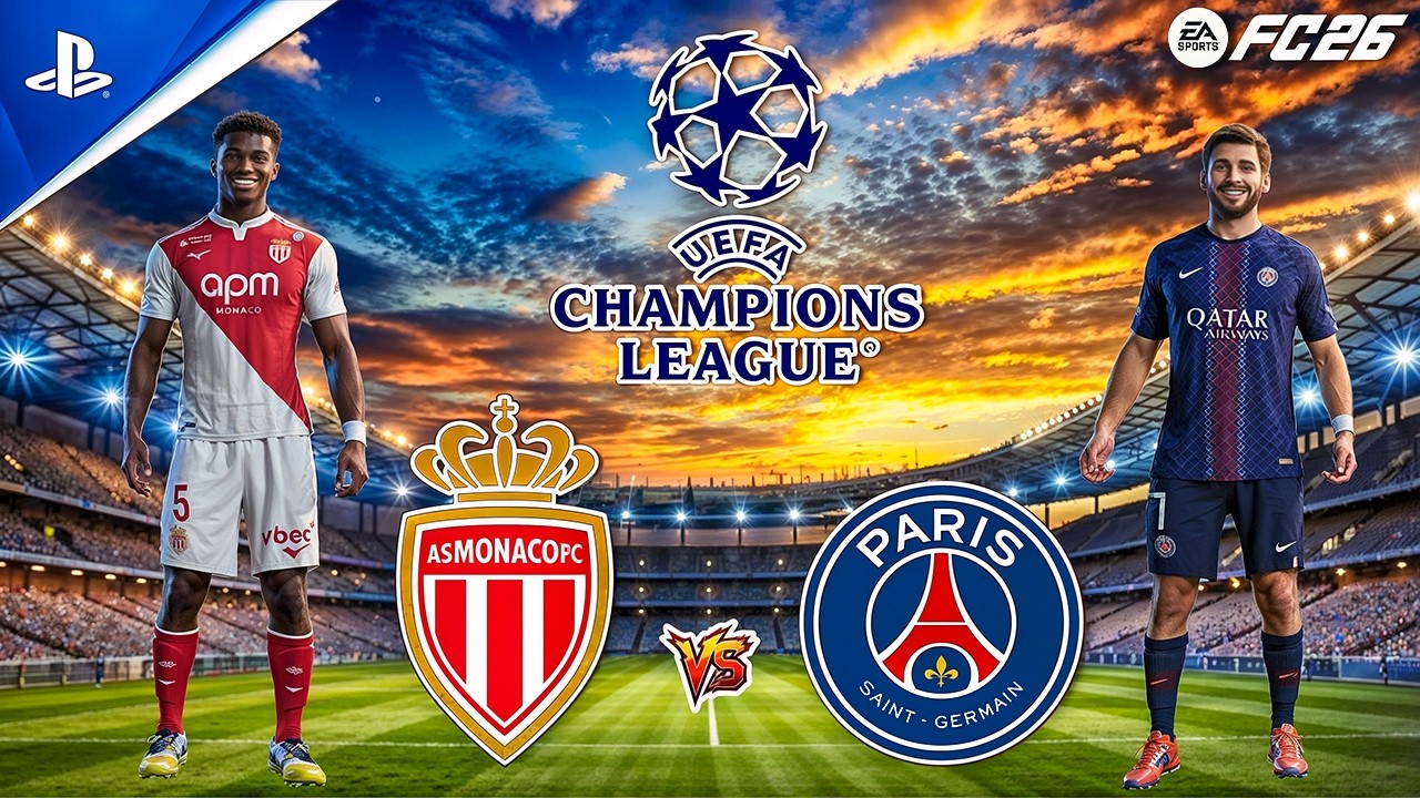 Paris Saint-Germain vs AS Monaco – UEFA Champions League | 1st Leg | FC 26