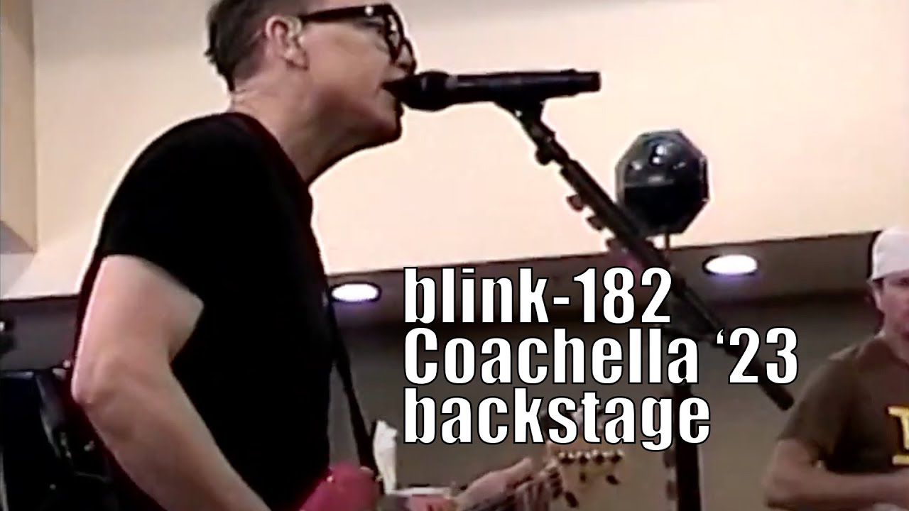 blink-182 Coachella backstage filmed by Jack Hoppus