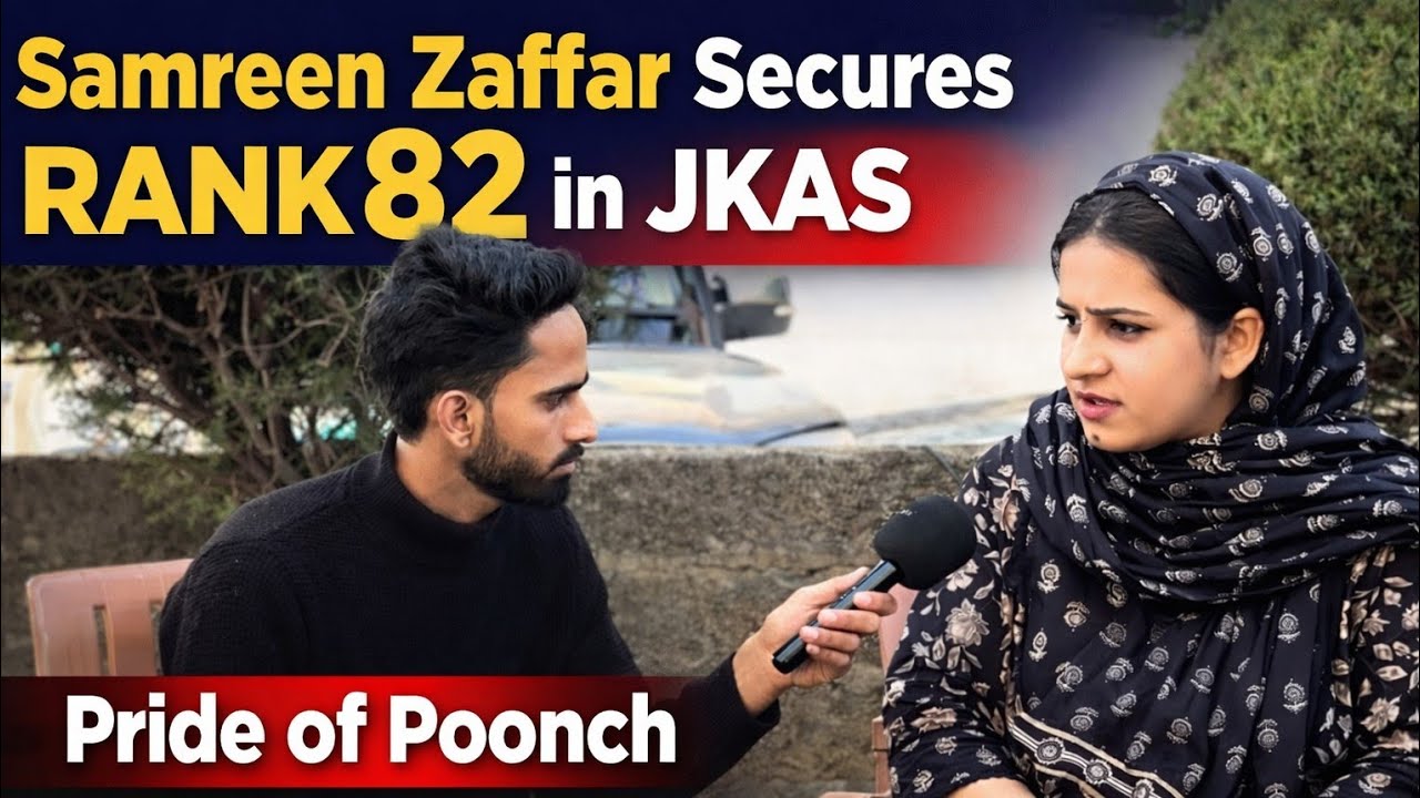 Ch Samreen Zaffar, Secures Rank 82 In JKAS 2026