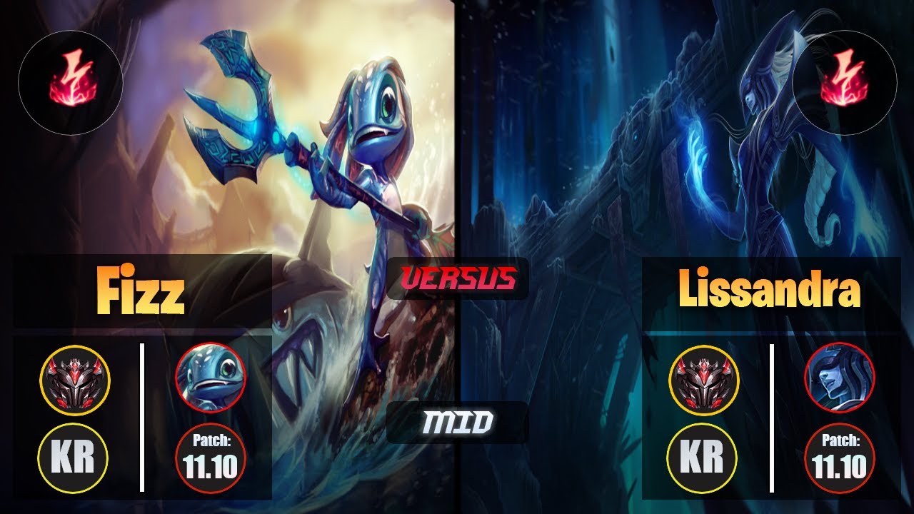 GrandMaster FIZZ [Electrocute] (Mid) VS  LISSANDRA - Grandmaster KR Patch 11.10