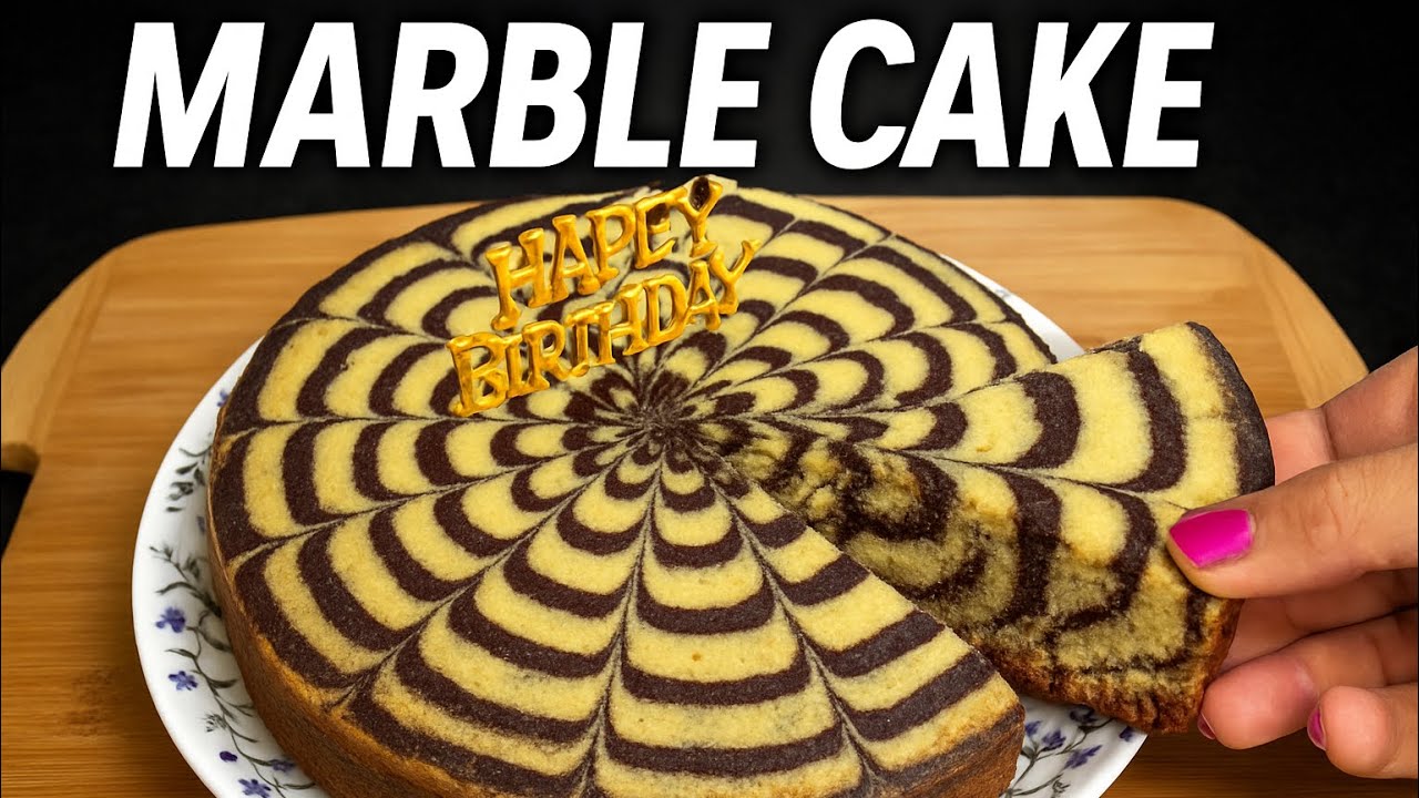 Soft Spongy Marble Cake Recipe | Easy Marble Cake Recipe | How to Make Marble Cake😋#cake#marblecake