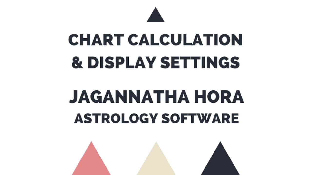 Jagannatha Hora Settings Explained | Chart Calculation & Display Customization Guide