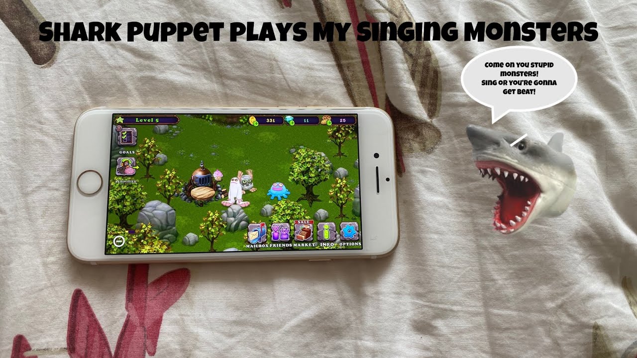 SB Movie: Shark Puppet plays My Singing Monsters!