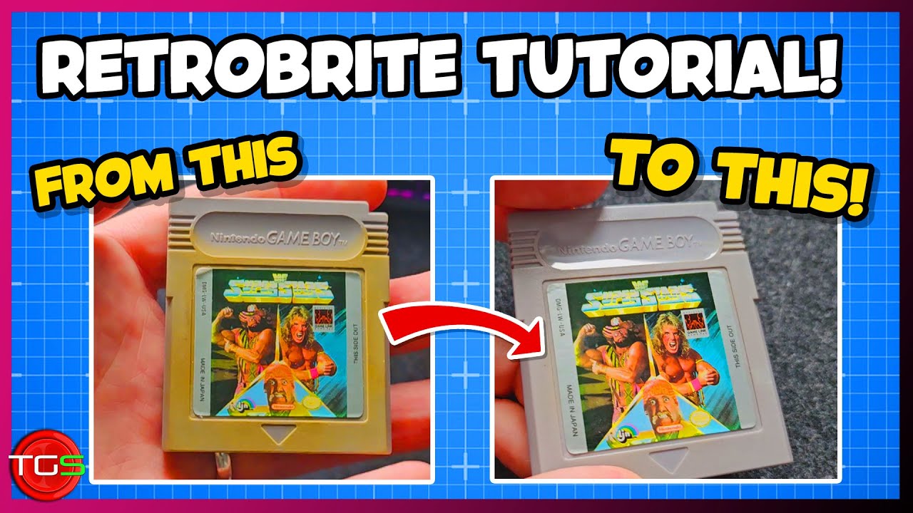 Clean Up Your Game Boy Games Using Household Items! (Retrobrite - low skill method)