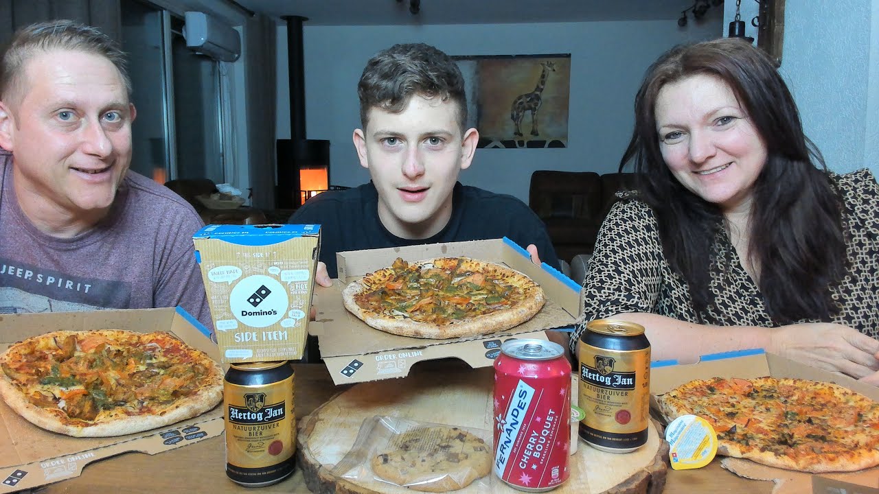 MUKBANG WITH MY FAMILY! ( mom & dad )| DOMINO’S MUKBANG👏