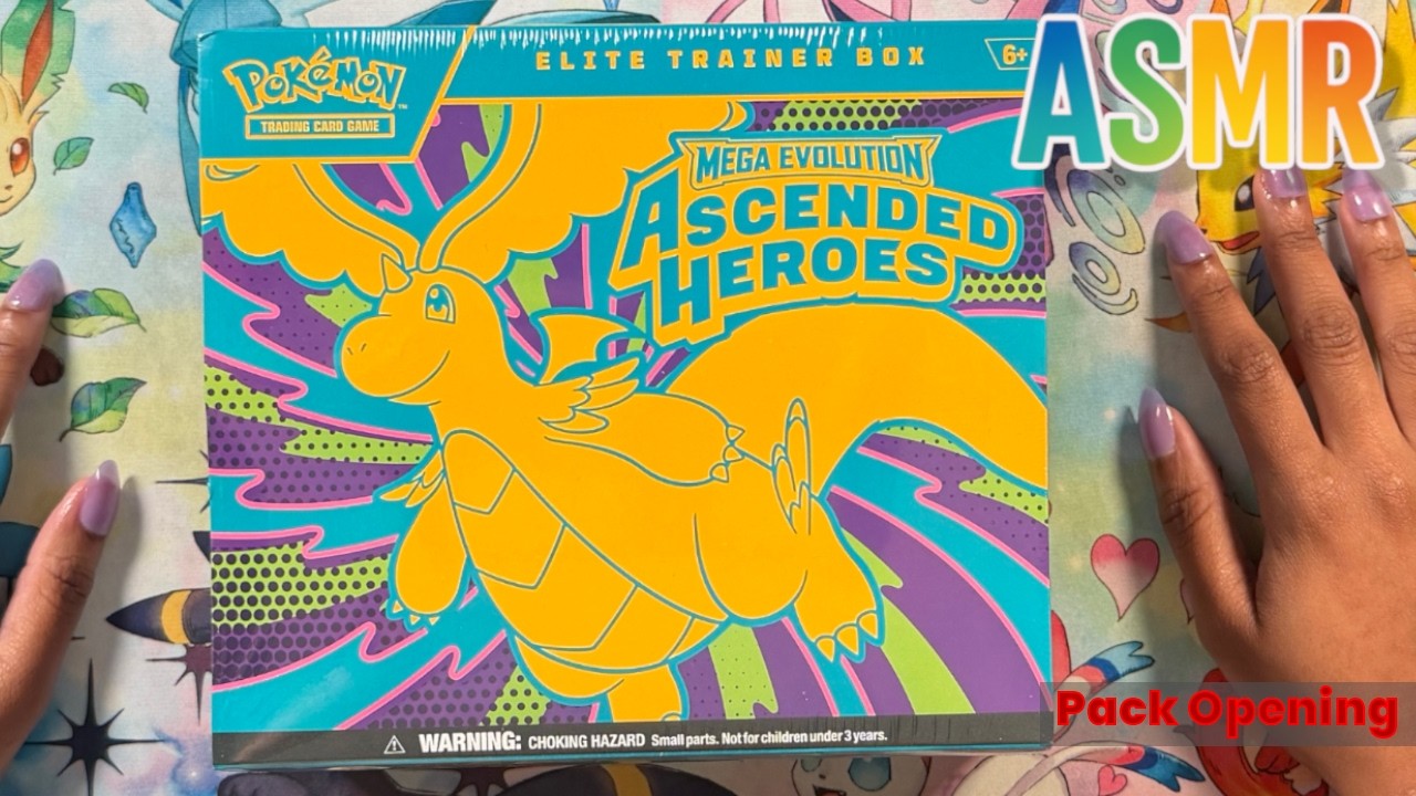 [ASCENDED HEROES] Pokemon ASMR to help you Sleep 💚 ETB 🧡 Tapping, Whispers Opening Packs