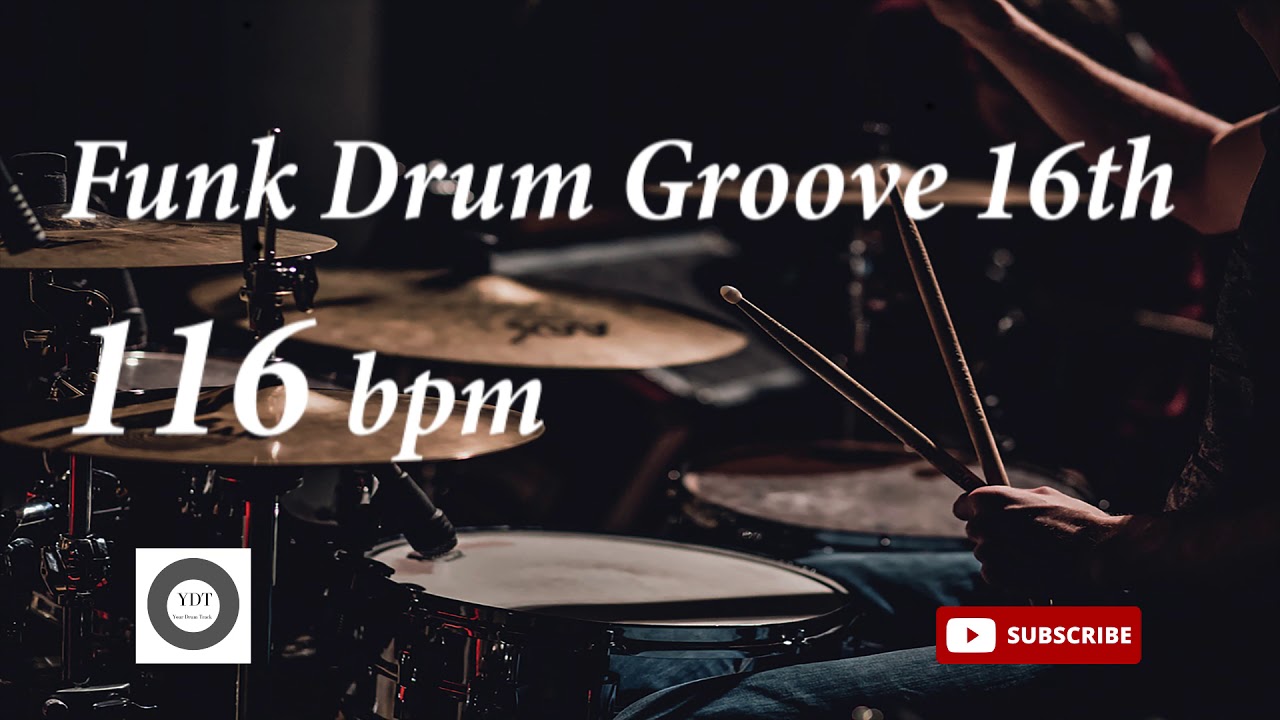 Funk Drum Groove HH 16th - 116 bpm - HQ