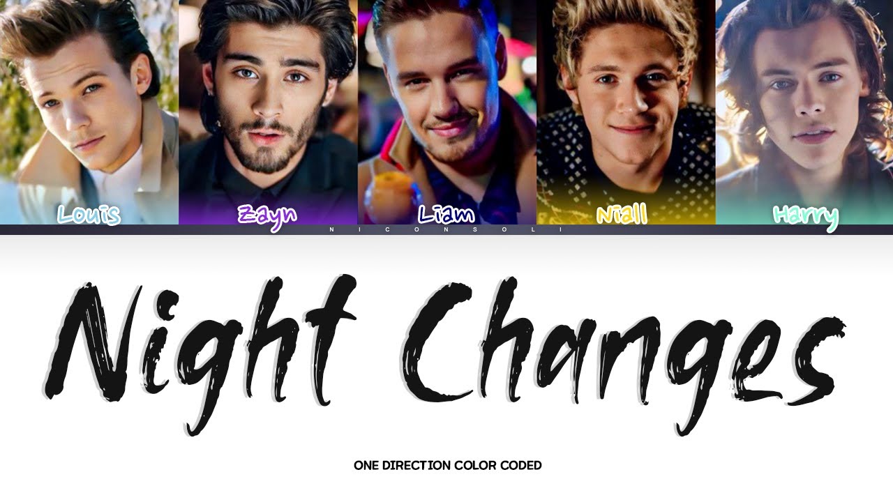 One Direction 'Night Changes' (Color Coded Lyrics)