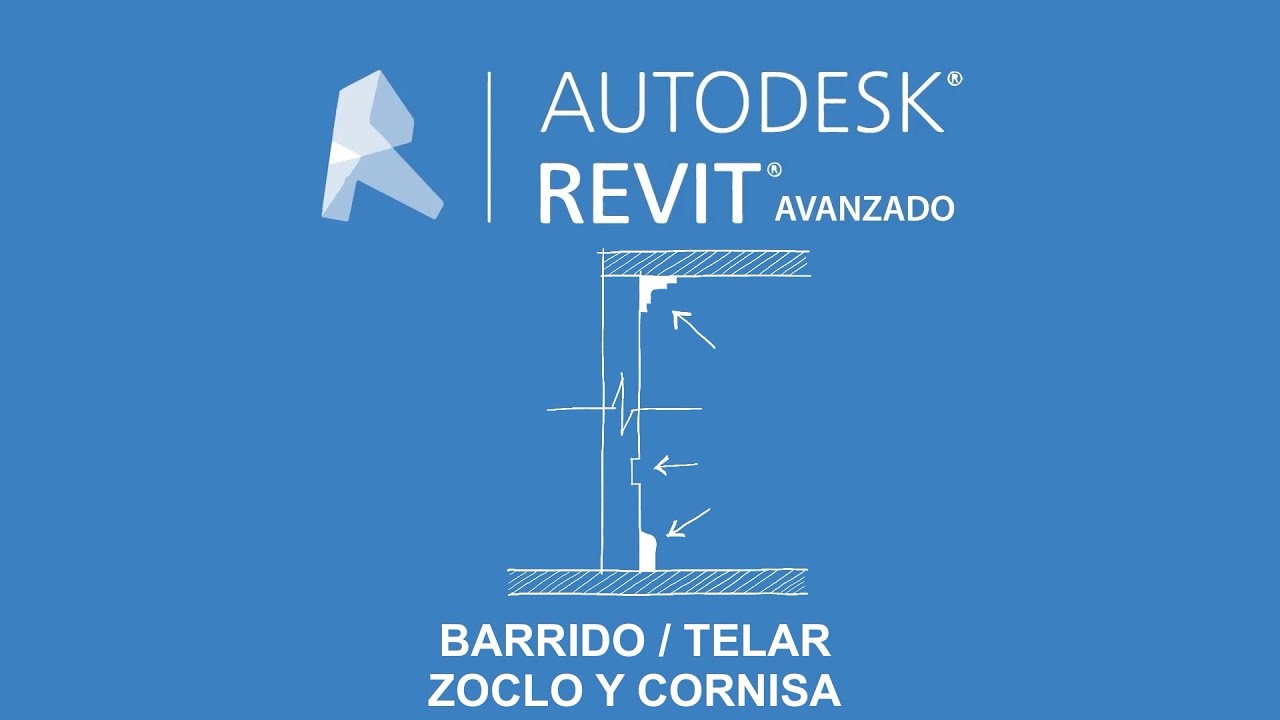 Tutorial Revit barrido | telar | zoclo y cornisa