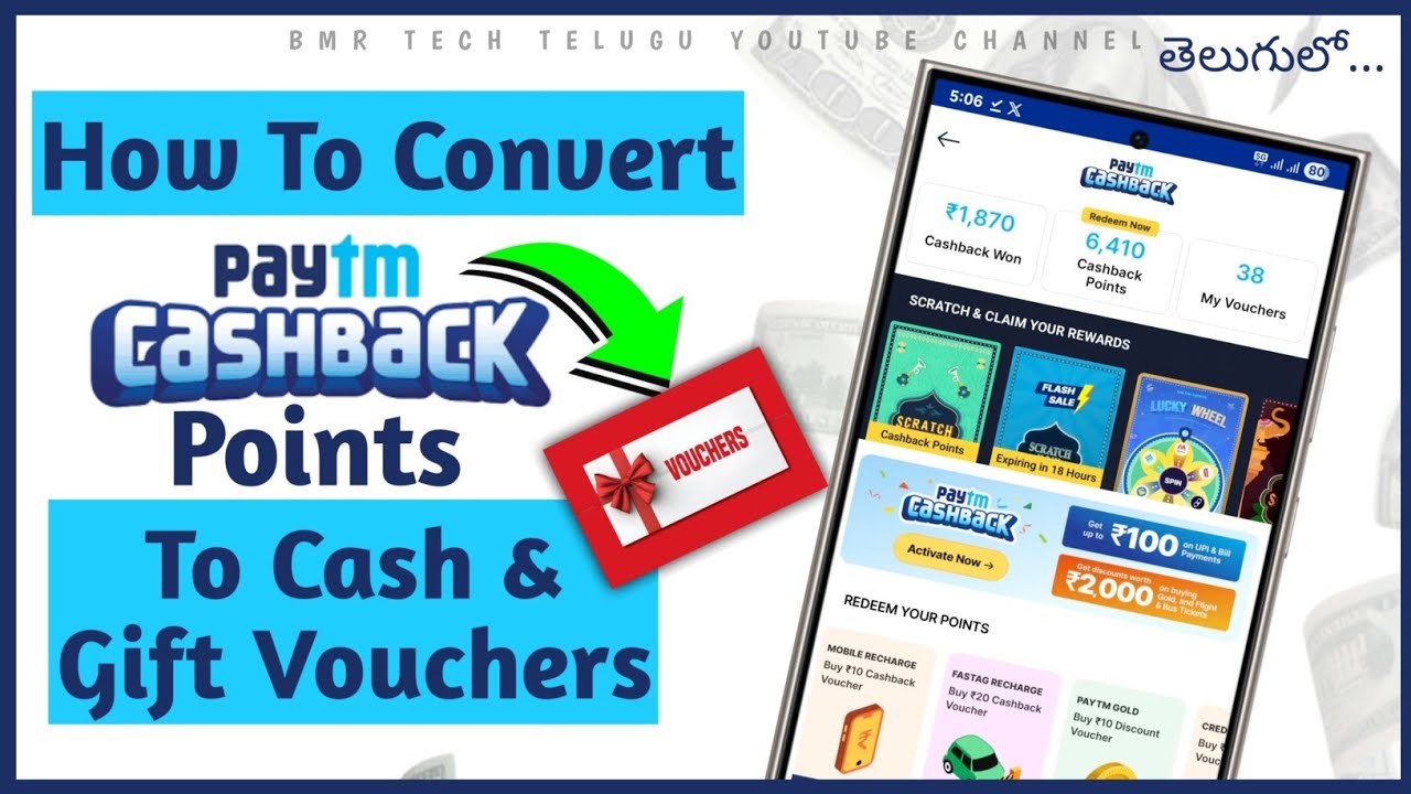 How to Redeem Or Convert Paytm Cashback Points Into Amazon Or Any Gift Card Voucher