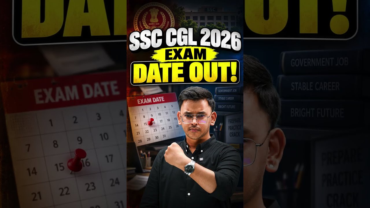SSC CGL 2026 Exam Dates OUT 🚨 | Tier 1 Exam Schedule & Admit Card Update | CGL Exam Date!
