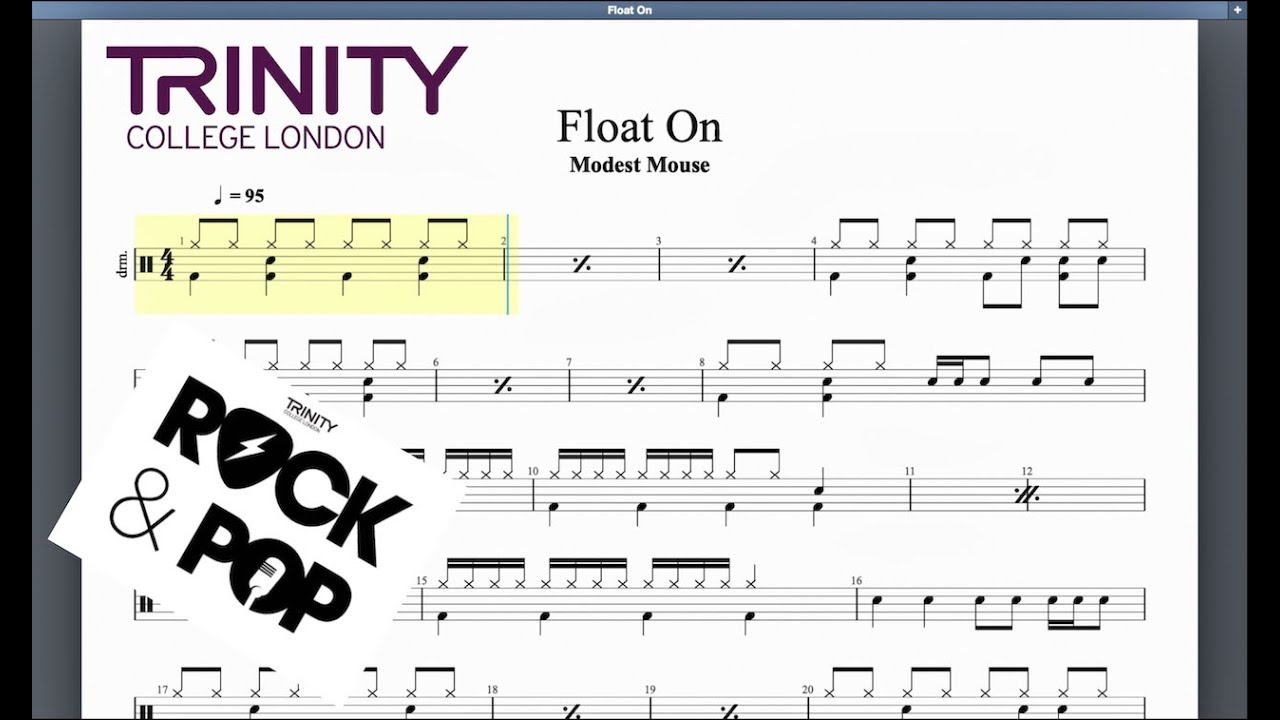 Float On Trinity Grade 1 Drums
