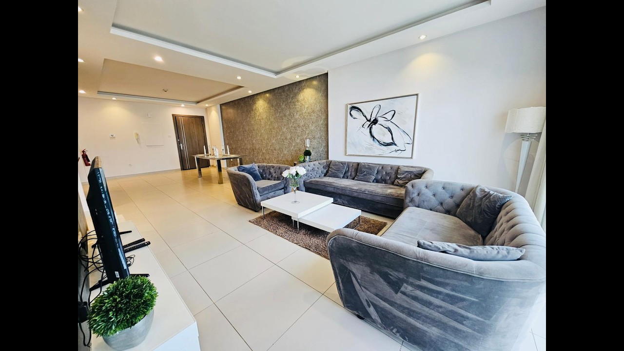 Reasonably priced 2 bedroom luxury furnished apartment with 2 balconies for rent in Amwaj Island.