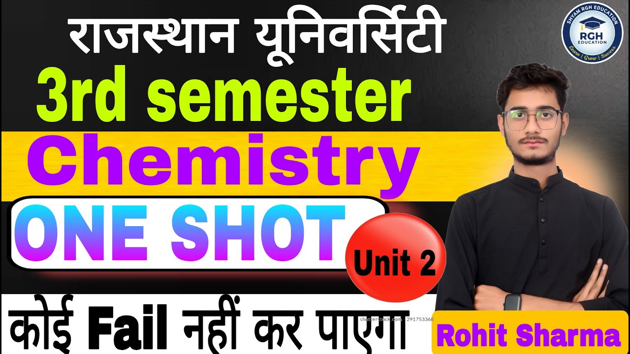 Rajasthan University 3rd Semester Chemistry One Shot | Unit 2 Complete | RU Chemistry 3rd Sem