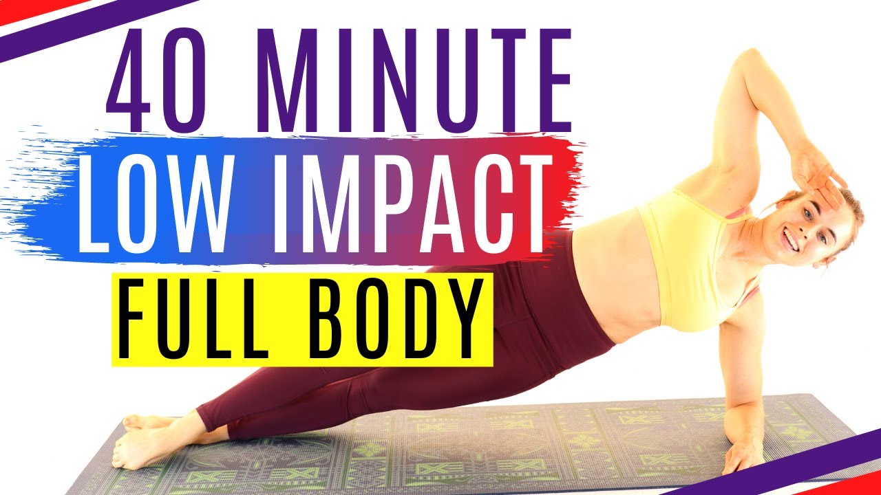 FULL BODY HIGH INTENSITY LOW IMPACT WORKOUT: 40 Minute Workout at Home (No Equipment, No Jumping)