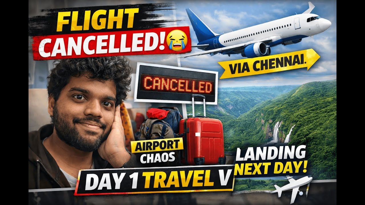 Flight Cancelled! 😭 Day 1 Travel Vlog | Rerouted via Chennai ✈️