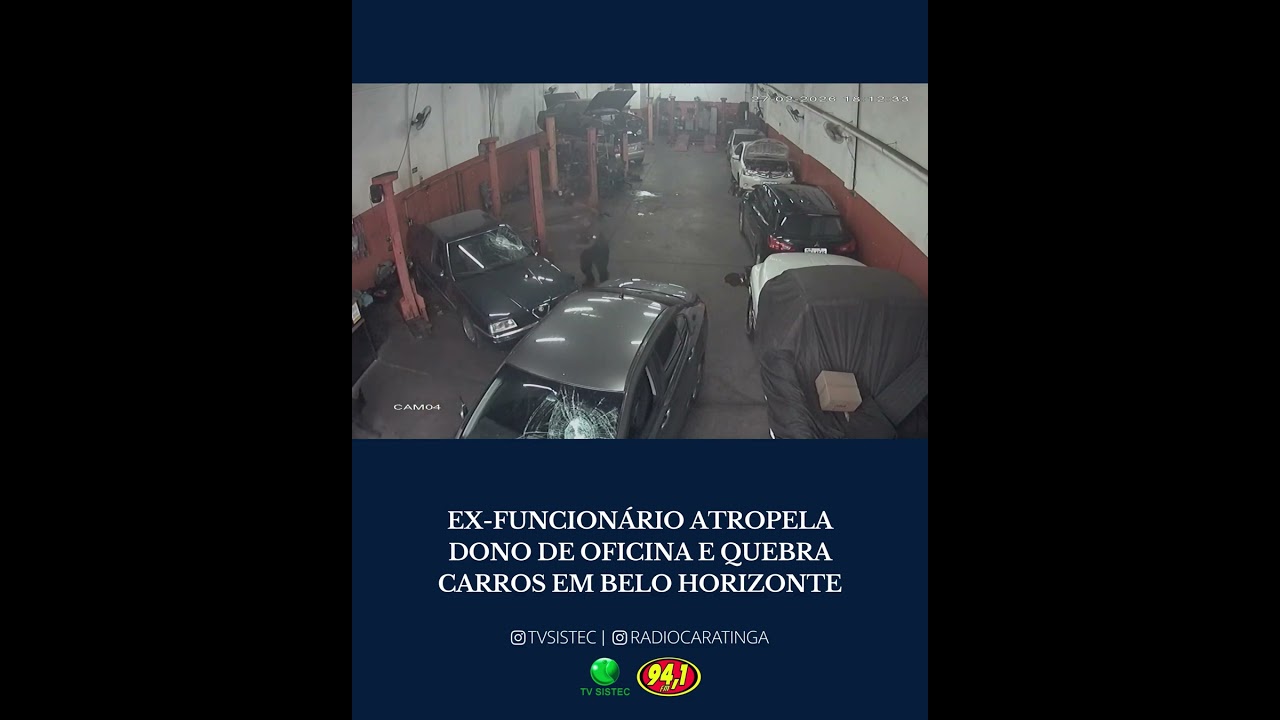 EX-FUNCION&Aacute;RIO ATROPELA DONO DE OFICINA E QUEBRA CARROS EM BELO HORIZONTE