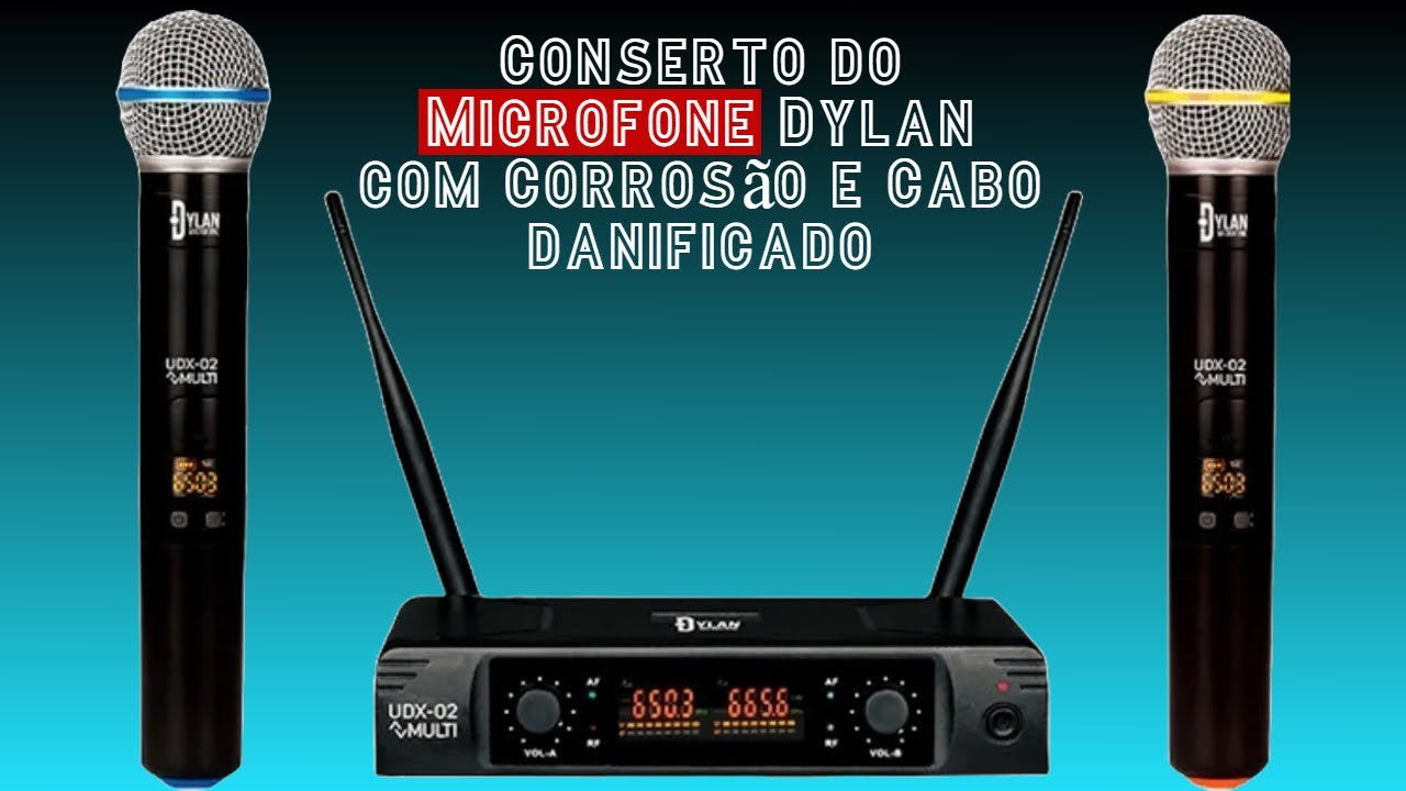 Reparo Técnico em Microfone Dylan UDX-02 Multi: Corrosão (ferrugem), Eletrólise e Pintura Final.
