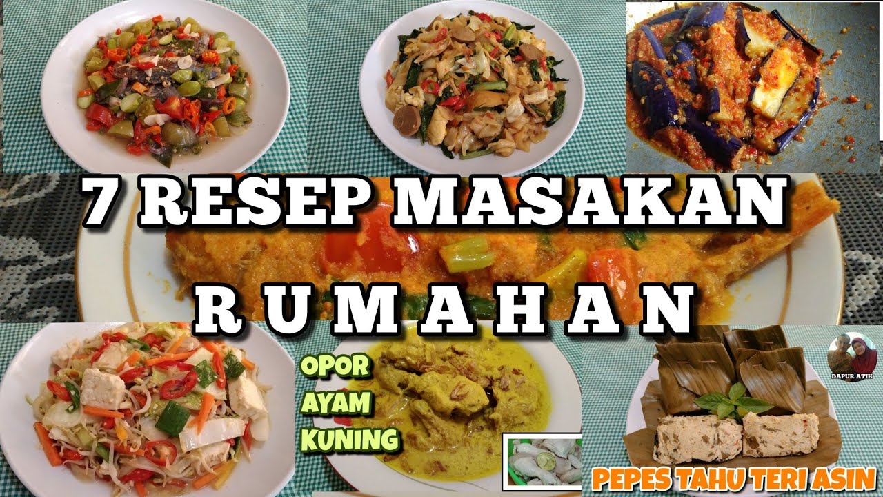 # 60 || 7 Resep Menu Rumahan // 7 Menu Masakan Sehari hari