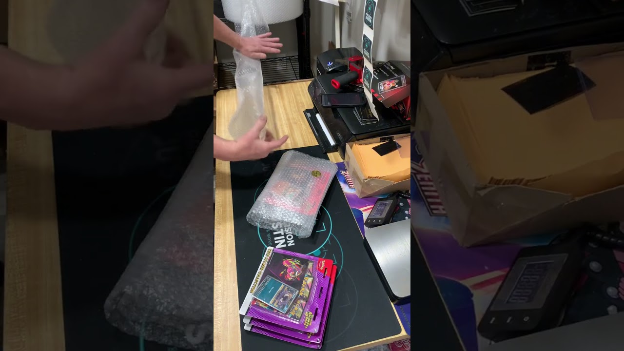 Packaging a few Pokemon Ascended Heroes orders for customers. 