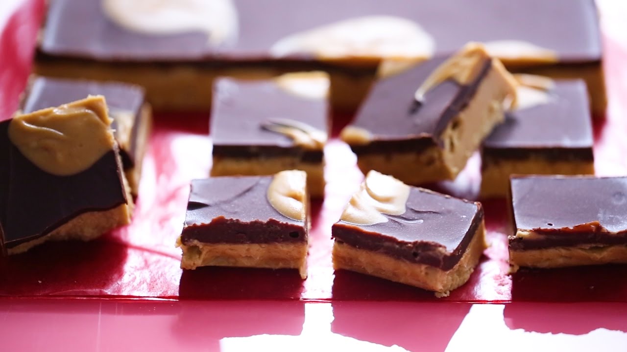 No-Bake Chocolate Peanut Butter Bars- Everyday Food with Sarah Carey