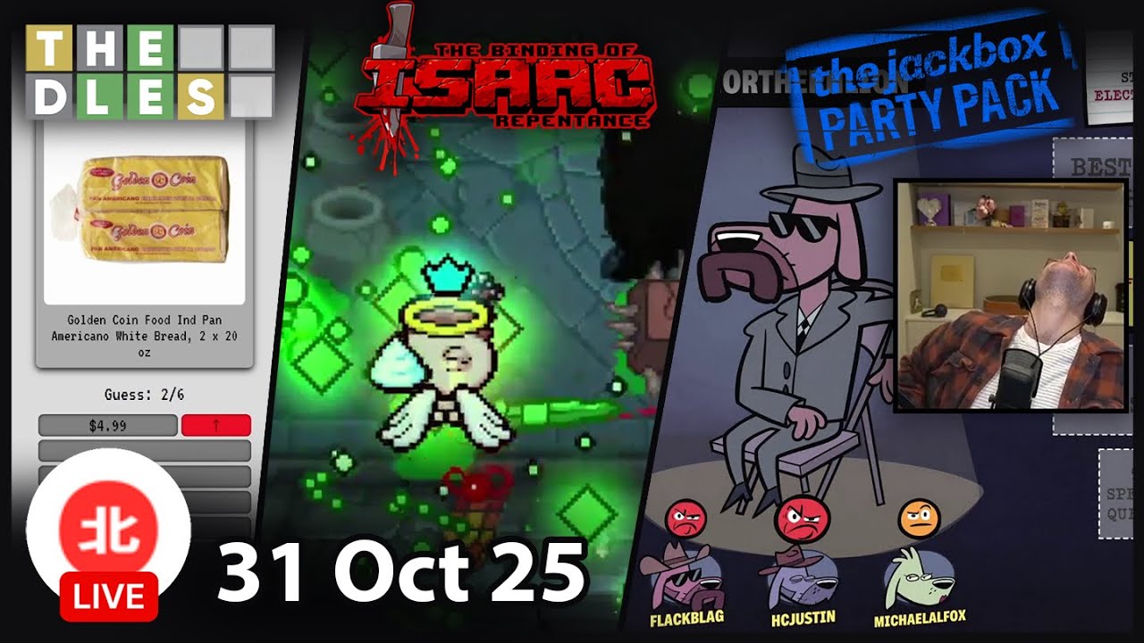 THE DLES / The Binding of Isaac / Jackbox Party Pack - 31 Oct 2025 - Unofficial Northernlion VOD