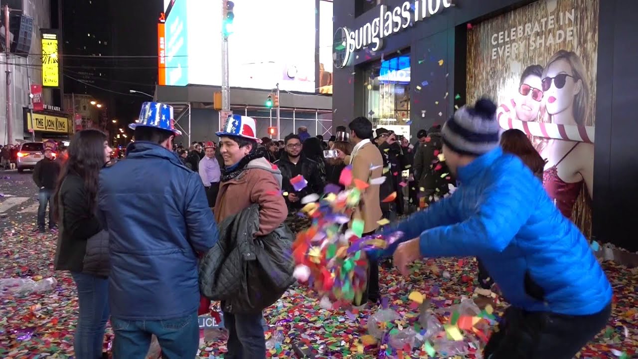Times Square New Year’s Eve Confetti Party 2016