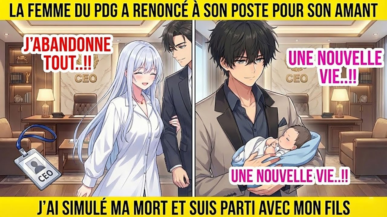 La femme du PDG a renoncé à son poste pour son amant — j’ai simulé ma mort et suis parti avec mon fi
