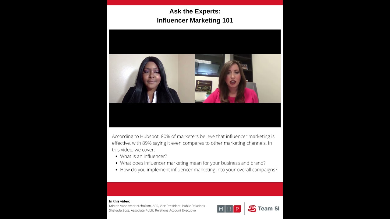 Influencer Marketing 101 | MHP/Team SI TraDigital&trade; Experts