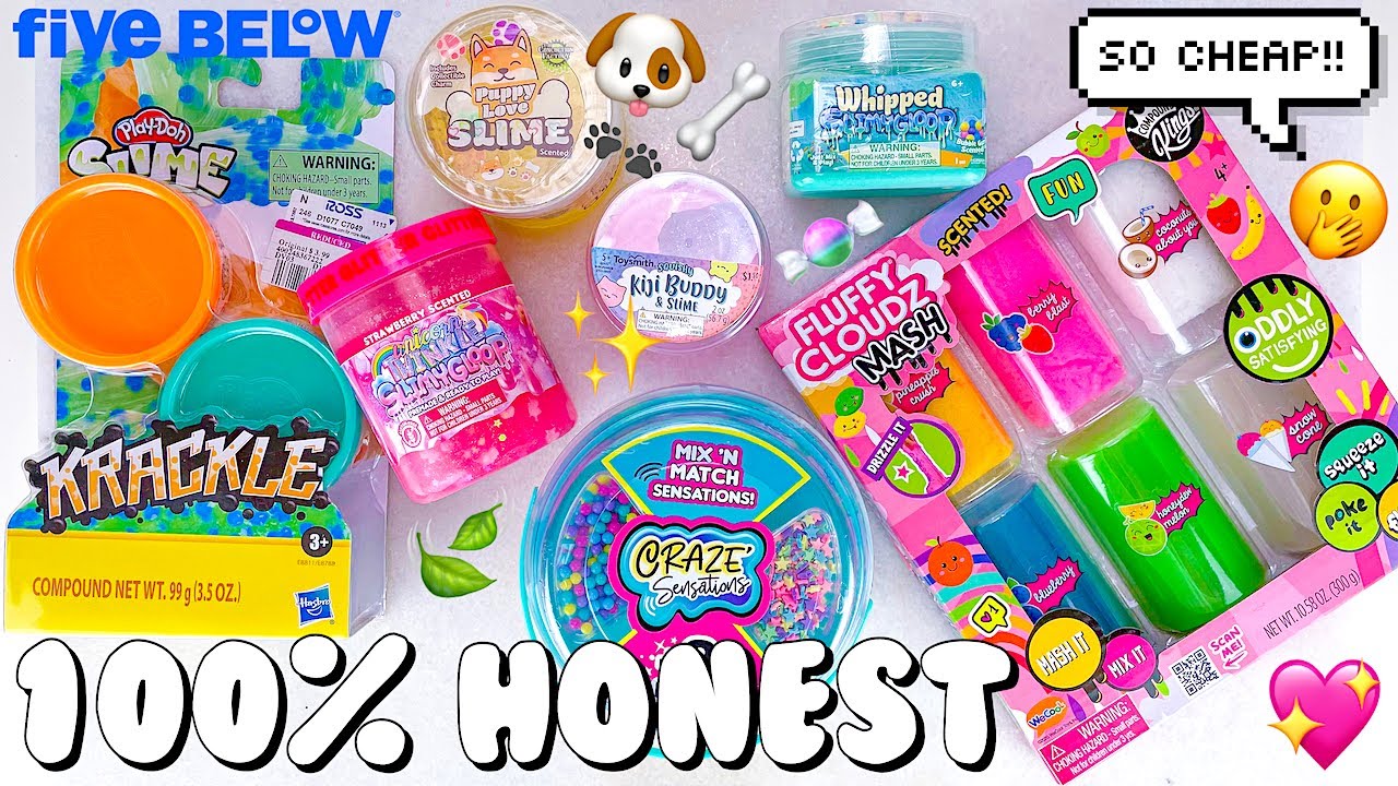 Обзор слайма Five Below vs Ross Store Bought 💖 Меньше 7 долларов!
