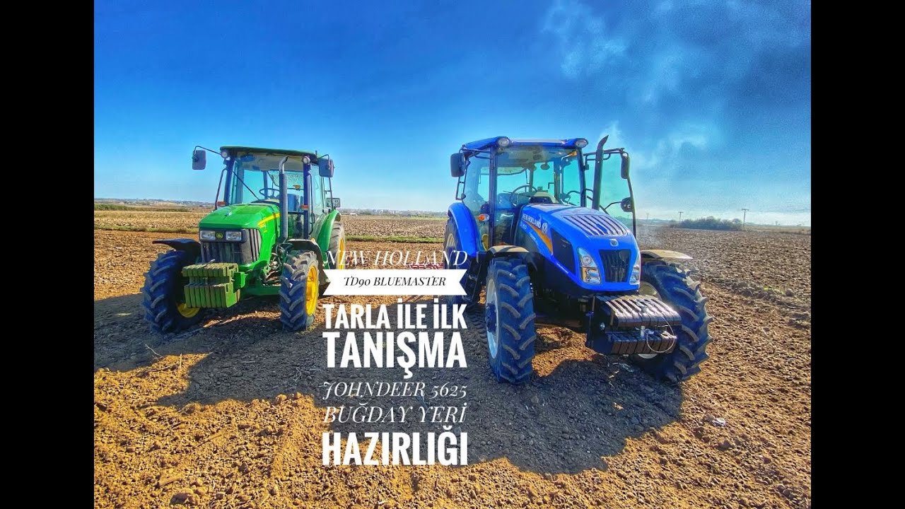 NEW HOLLAND TD90 BLUEMASTER-JOHN DEERE 5625 BUĞDAY YERİ HAZIRLAMA