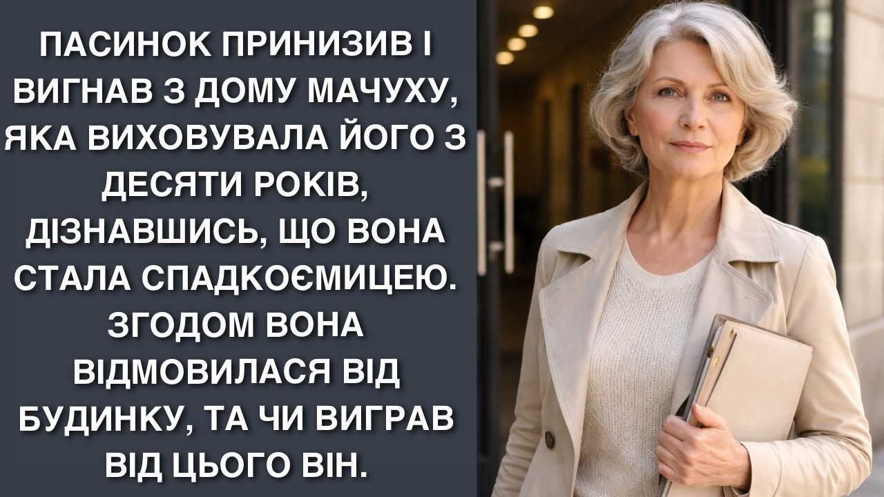 Пасинок принизив і вигнав з дому мачуху, яка виховувала його з десяти років, дізнавшись, що вона