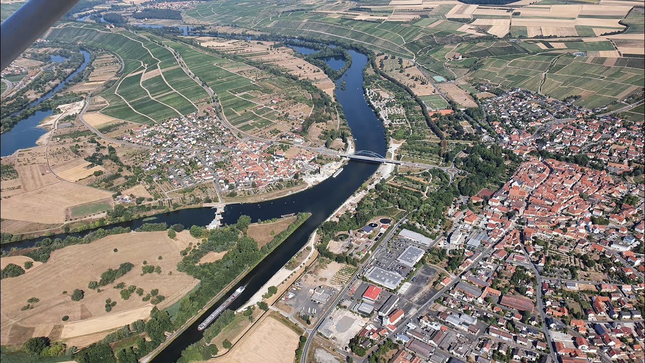 Mit dem Sportflugzeug über Mainfranken