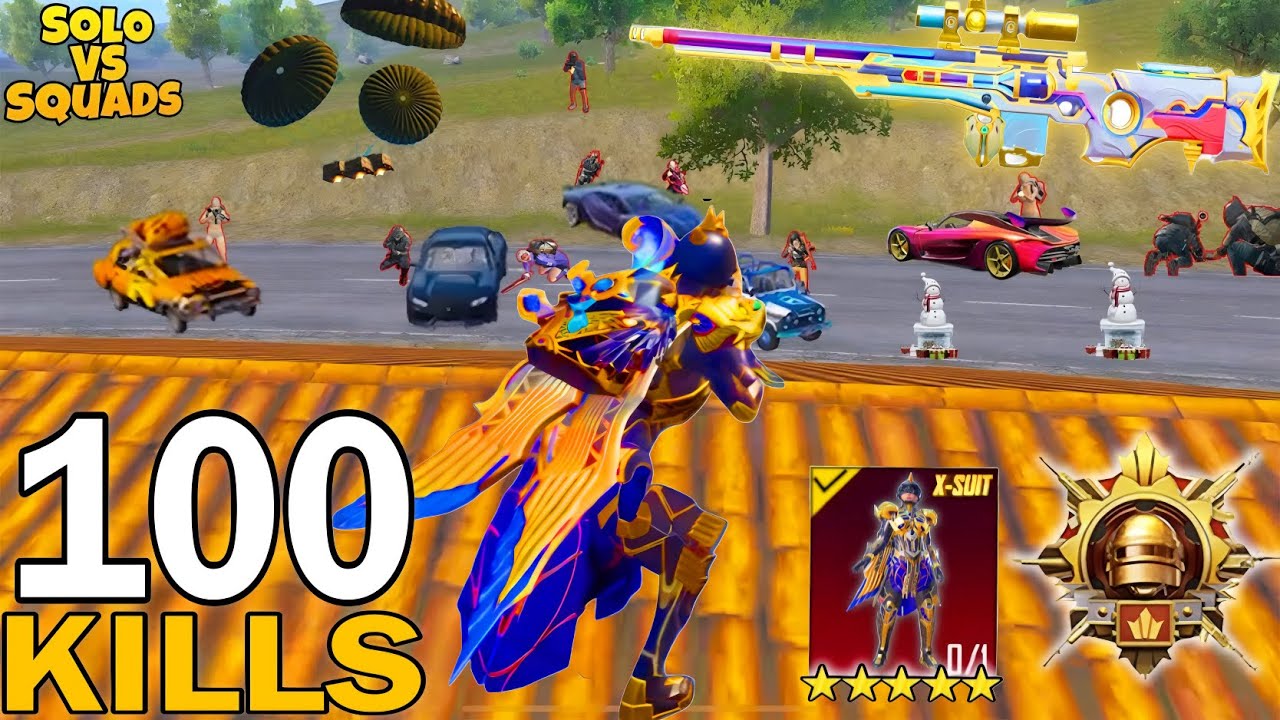 Omg!😱 BEST NON-STOP SNIPER RUSH GAMEPLAY with PHARAOH X-SUIT 🔥 PUBG Mobile I BGMI
