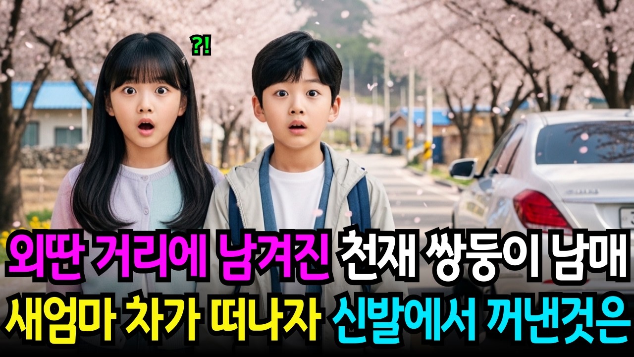 거리에 남겨진 천재 쌍둥이, 새 엄마 차가 떠나자 신발 밑창에서 꺼낸것은…|노후사연|시니어사연|반전사연|감동사연|