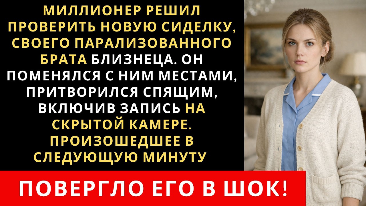 Миллионер решил проверить новую сиделку, своего парализованного брата близнеца. Он поменялся местами
