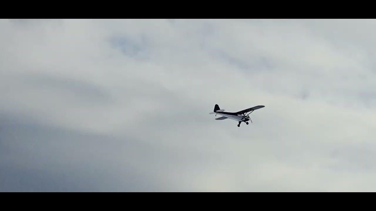 Sunday morning flight, take off and flying