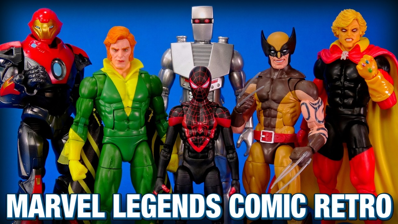 Marvel Legends Comic Retro Wave Spider-Man Rom Banshee Iron Man Daken Adam Warlock Overview! + PLAY!