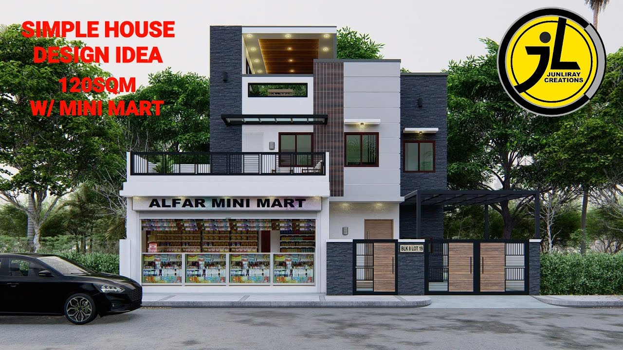 SIMPLE HOUSE DESIGN IDEA WITH STORE | BY: junliray creations