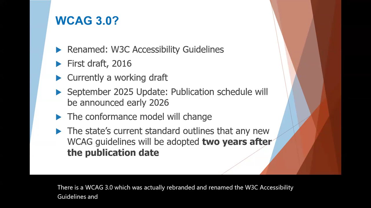 What's New: Web Content Accessibility Guidelines (WCAG) 2.2