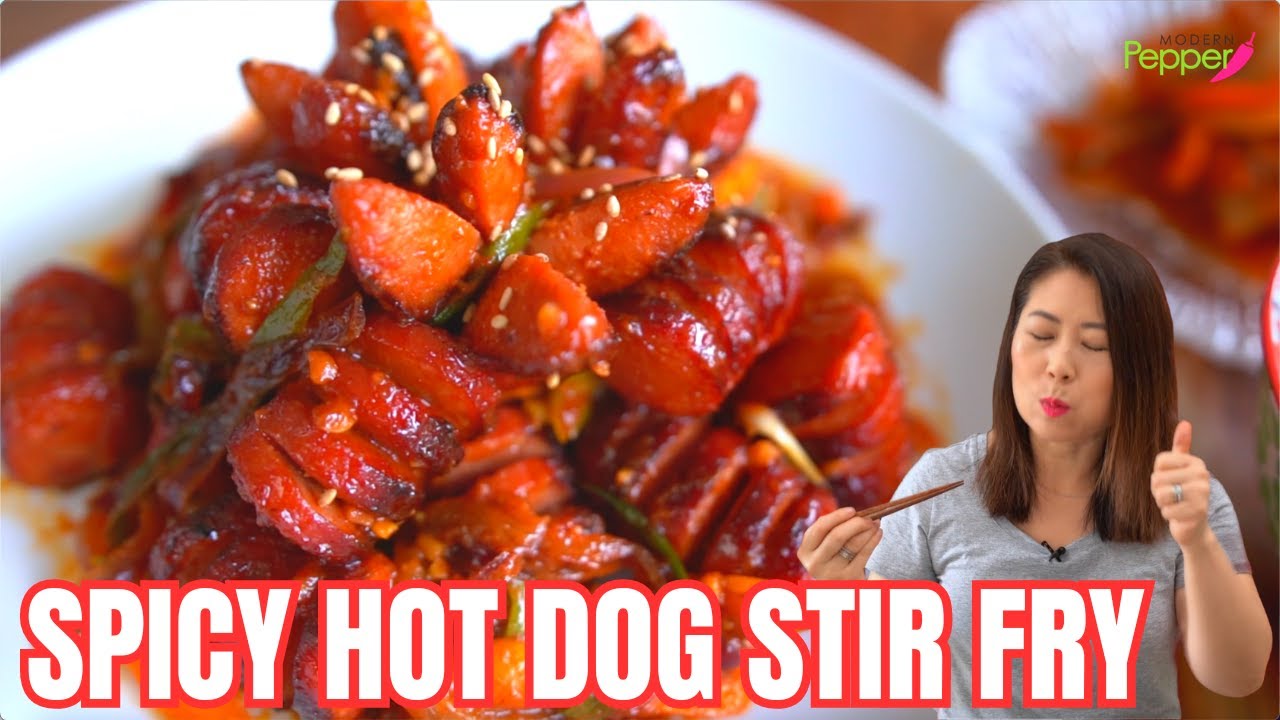 Turn your HOT DOG SAUSAGE into DELICIOUS 🌶Spicy Gochujang Korean Side Dish! CHEAP Eats Recipe 소시지볶음