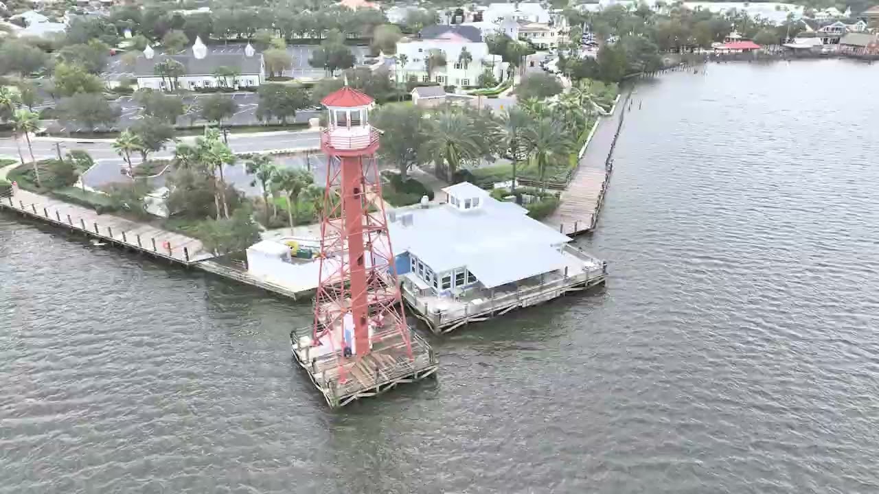 Gazebo Gone At Lake Sumter Landing, Hurricane Milton damages The Villages