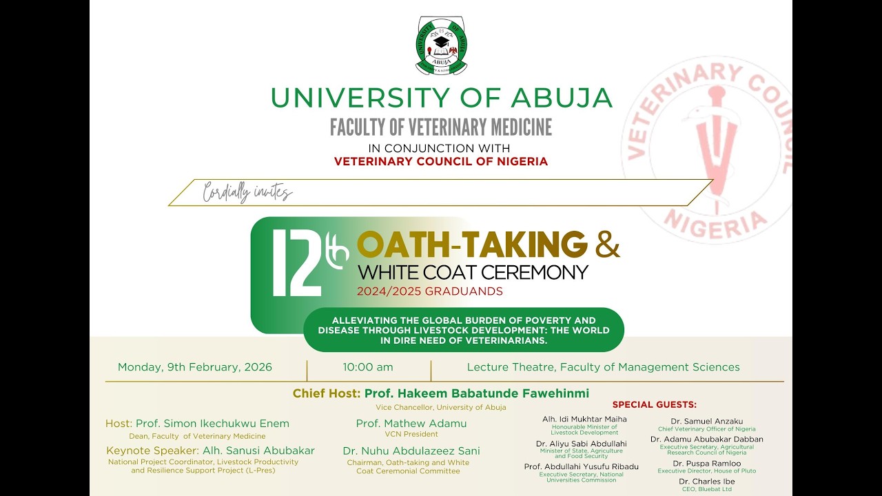Faculty of Veterinary Medicine in Conjunction with Veterinary Council of Nigeria