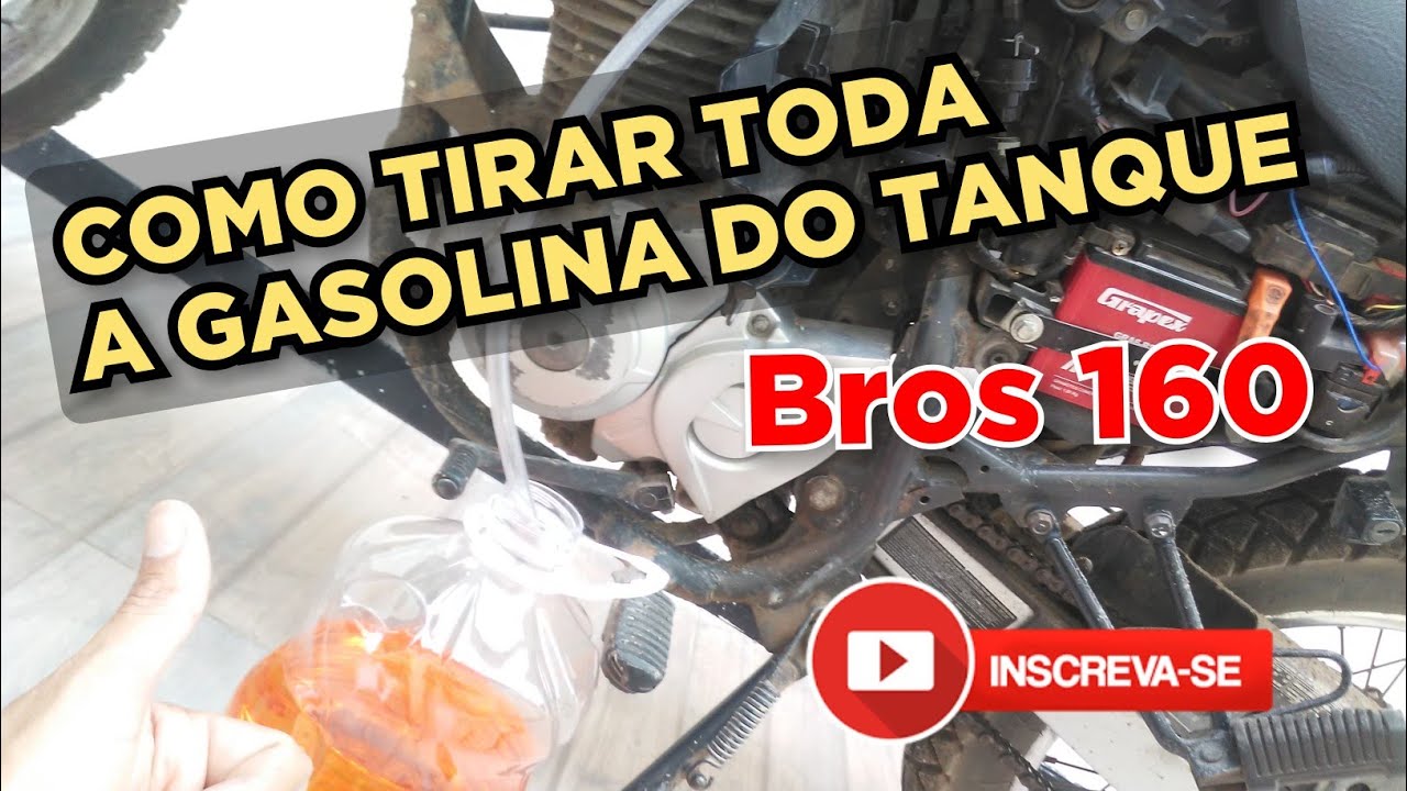 Como tirar gasolina do tanque da Bros 160