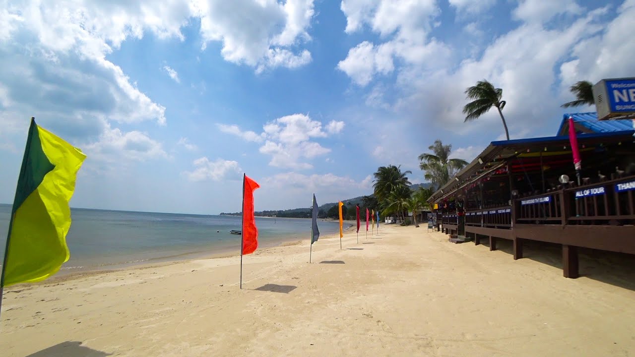 Lamai beach Koh Samui - Northern coastline - Virtual walking tour in Thailand 2020