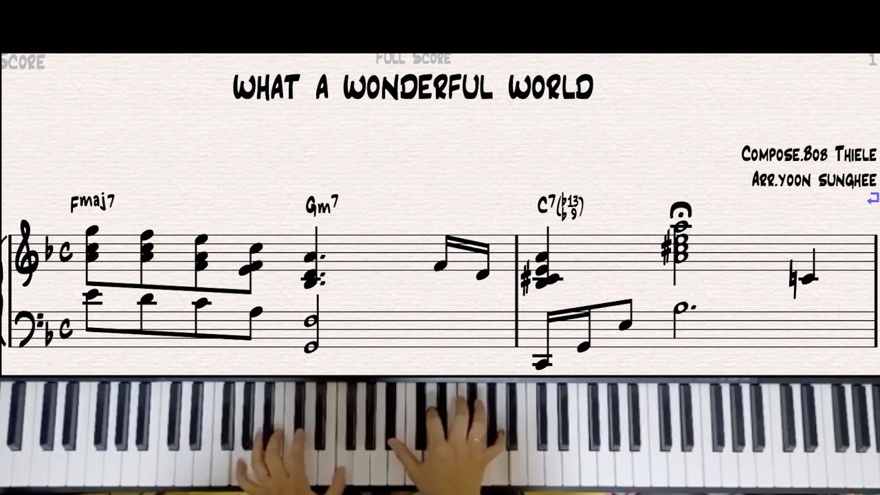 [jazz piano ballad] What a wonderful world