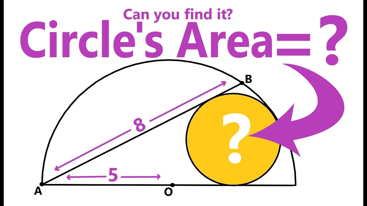 Fun Geometry Challenge: Find the Area of the Yellow Circle below the Chord